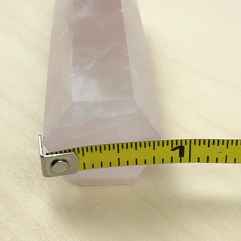 Rose Quartz Stone Healing Crystal Pyramid Tower Wand Point Obelisk Rock - Picture 9 of 10